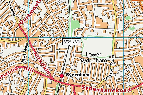 SE26 4SQ map - OS VectorMap District (Ordnance Survey)
