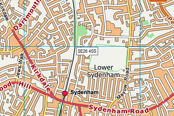 SE26 4SS map - OS VectorMap District (Ordnance Survey)