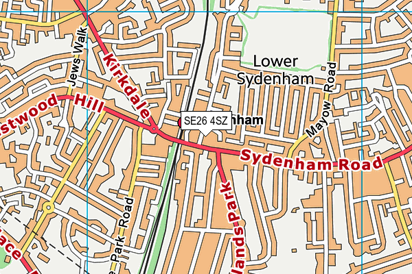SE26 4SZ map - OS VectorMap District (Ordnance Survey)