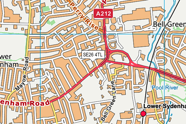 SE26 4TL map - OS VectorMap District (Ordnance Survey)