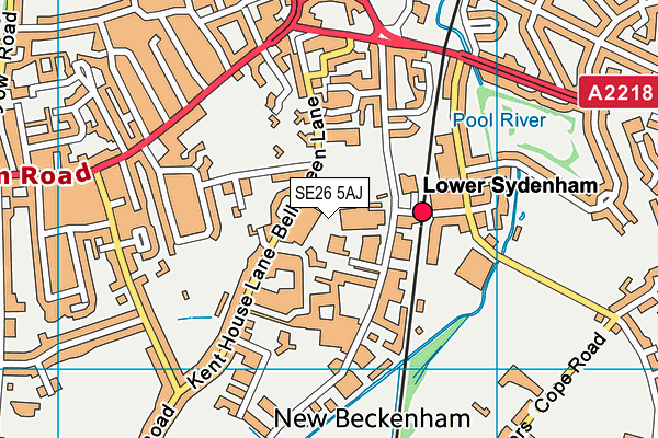 SE26 5AJ map - OS VectorMap District (Ordnance Survey)