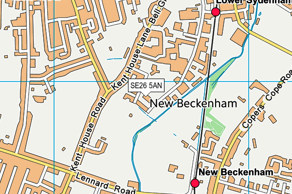 SE26 5AN map - OS VectorMap District (Ordnance Survey)
