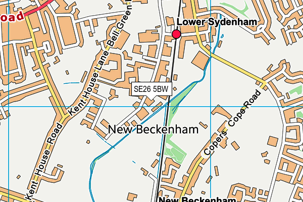 SE26 5BW map - OS VectorMap District (Ordnance Survey)