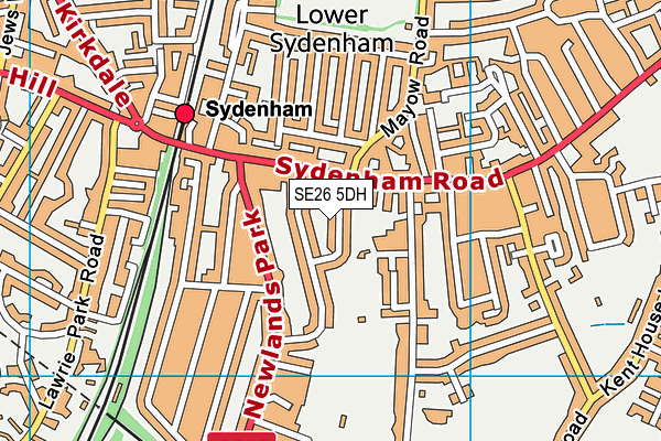 SE26 5DH map - OS VectorMap District (Ordnance Survey)