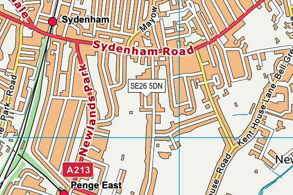 SE26 5DN map - OS VectorMap District (Ordnance Survey)