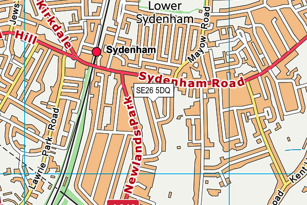 SE26 5DQ map - OS VectorMap District (Ordnance Survey)