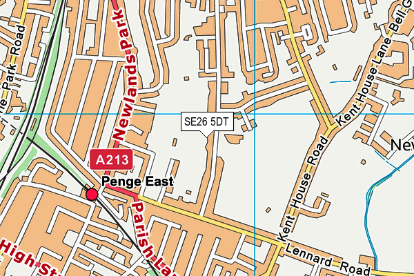 SE26 5DT map - OS VectorMap District (Ordnance Survey)