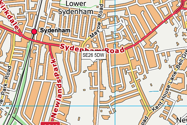 SE26 5DW map - OS VectorMap District (Ordnance Survey)