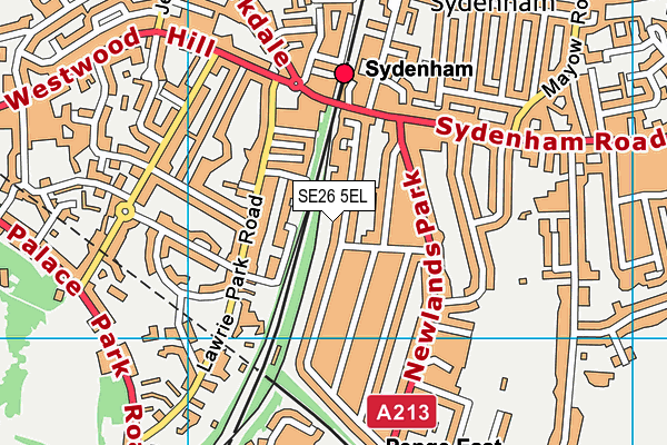 SE26 5EL map - OS VectorMap District (Ordnance Survey)