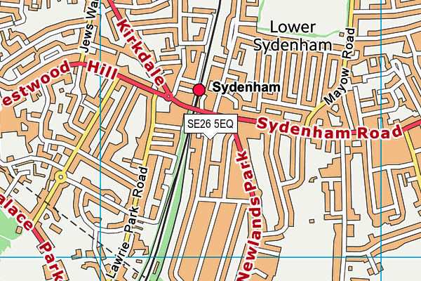 SE26 5EQ map - OS VectorMap District (Ordnance Survey)