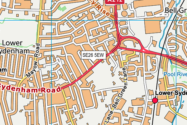SE26 5EW map - OS VectorMap District (Ordnance Survey)