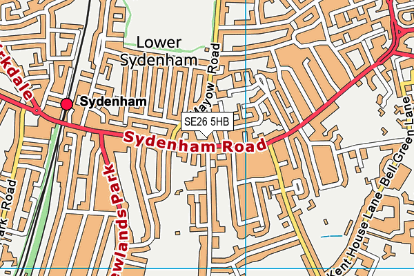 SE26 5HB map - OS VectorMap District (Ordnance Survey)
