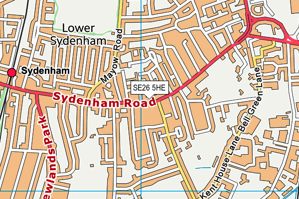 SE26 5HE map - OS VectorMap District (Ordnance Survey)