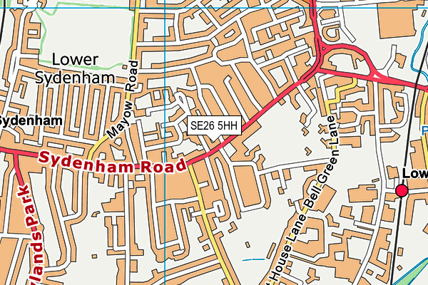 SE26 5HH map - OS VectorMap District (Ordnance Survey)