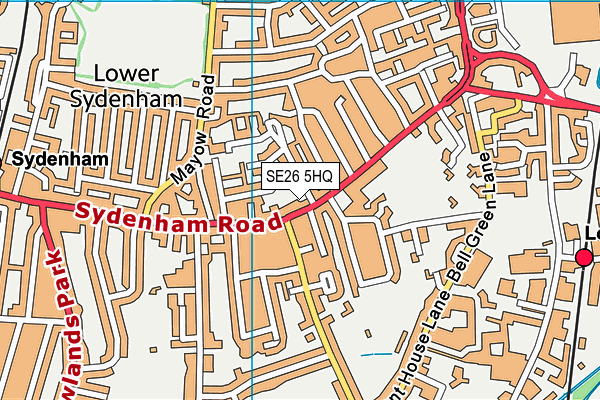 SE26 5HQ map - OS VectorMap District (Ordnance Survey)