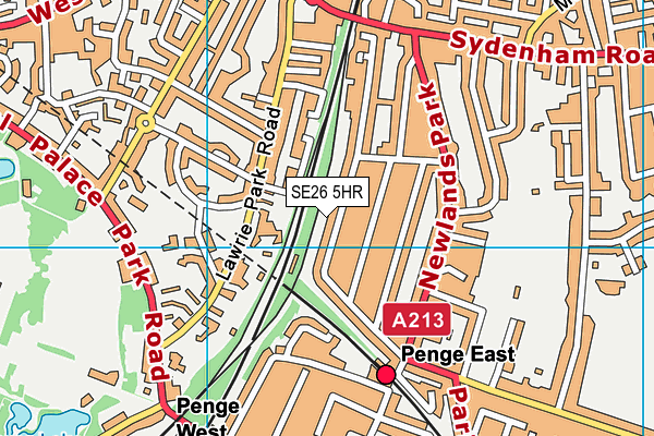 SE26 5HR map - OS VectorMap District (Ordnance Survey)