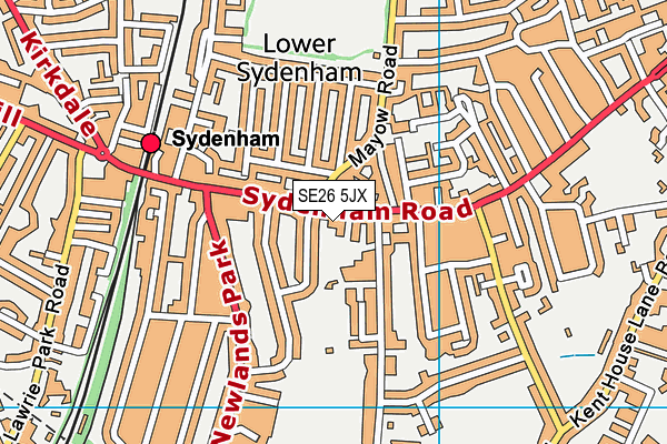 Map of SYDENHAM INTERNET CAFE LTD at district scale