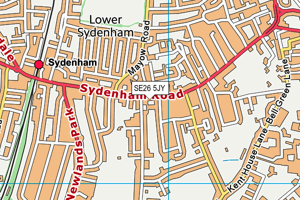 SE26 5JY map - OS VectorMap District (Ordnance Survey)