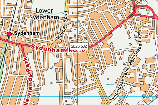 SE26 5JZ map - OS VectorMap District (Ordnance Survey)
