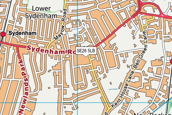 SE26 5LB map - OS VectorMap District (Ordnance Survey)