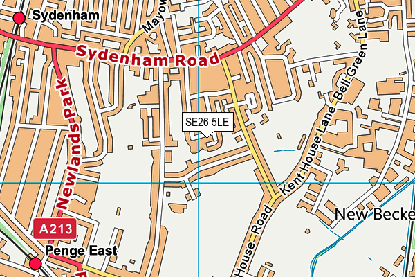 SE26 5LE map - OS VectorMap District (Ordnance Survey)