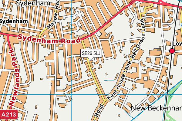 SE26 5LJ map - OS VectorMap District (Ordnance Survey)
