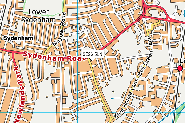 SE26 5LN map - OS VectorMap District (Ordnance Survey)