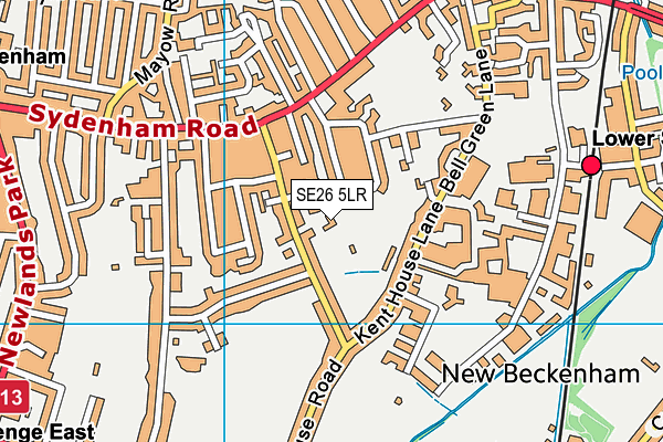 SE26 5LR map - OS VectorMap District (Ordnance Survey)