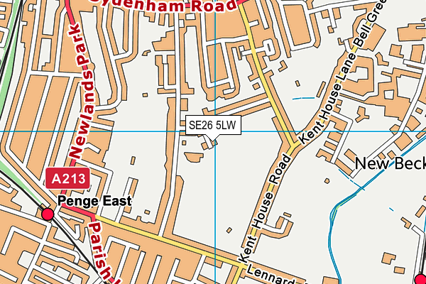SE26 5LW map - OS VectorMap District (Ordnance Survey)