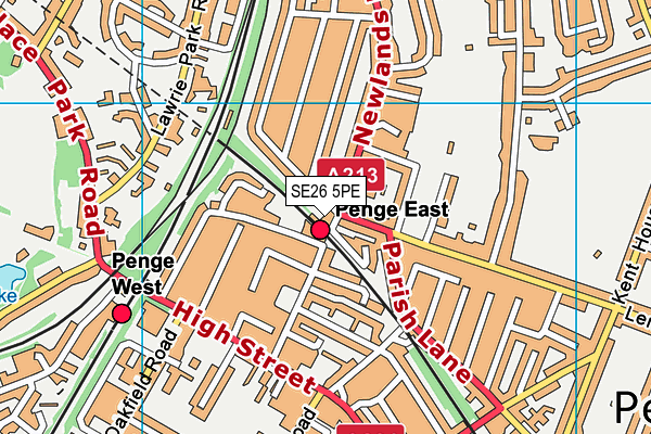 SE26 5PE map - OS VectorMap District (Ordnance Survey)