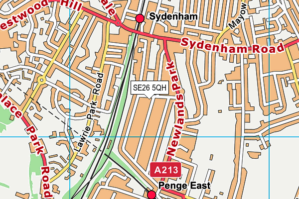 SE26 5QH map - OS VectorMap District (Ordnance Survey)