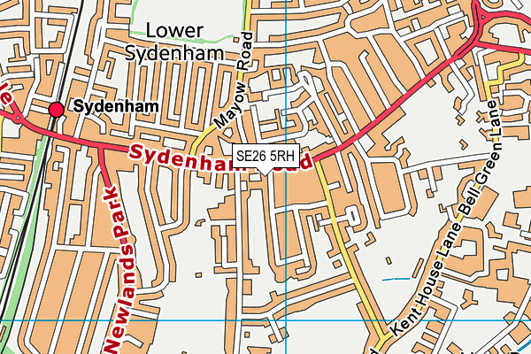 SE26 5RH map - OS VectorMap District (Ordnance Survey)