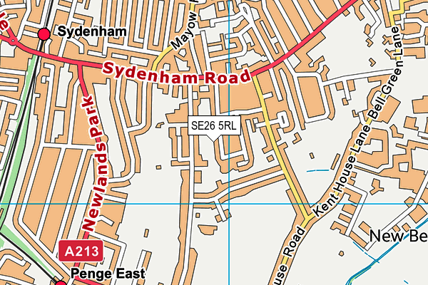 SE26 5RL map - OS VectorMap District (Ordnance Survey)