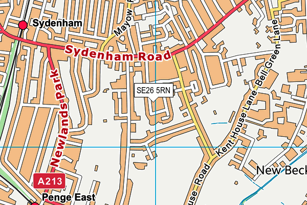 SE26 5RN map - OS VectorMap District (Ordnance Survey)