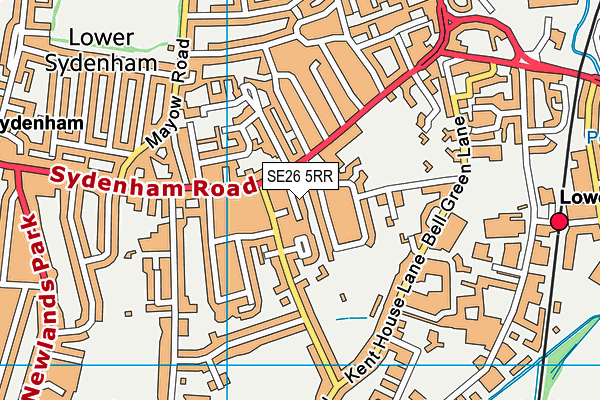 SE26 5RR map - OS VectorMap District (Ordnance Survey)