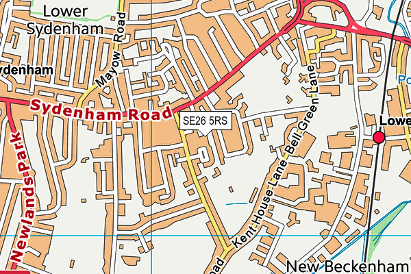 SE26 5RS map - OS VectorMap District (Ordnance Survey)