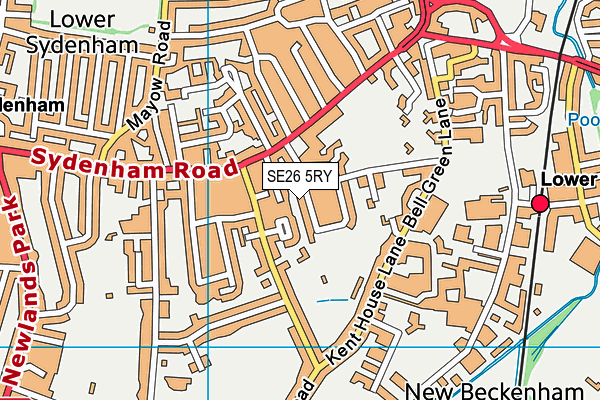 SE26 5RY map - OS VectorMap District (Ordnance Survey)
