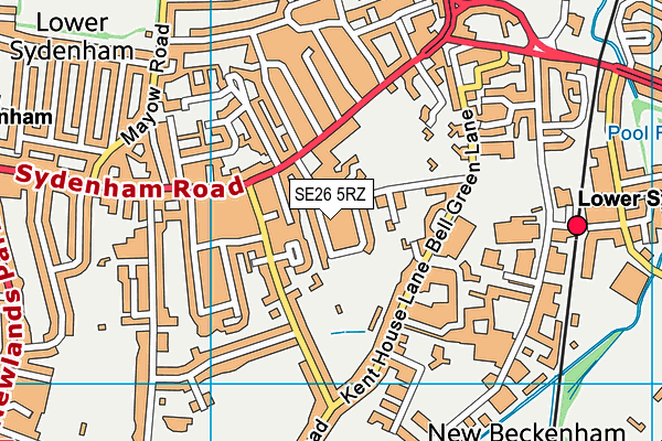SE26 5RZ map - OS VectorMap District (Ordnance Survey)