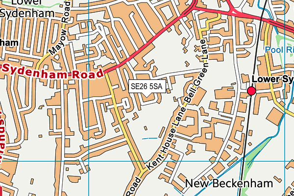 SE26 5SA map - OS VectorMap District (Ordnance Survey)