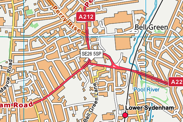 SE26 5SP map - OS VectorMap District (Ordnance Survey)