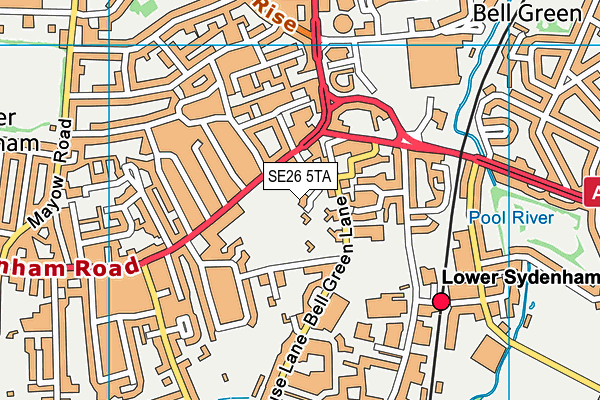 SE26 5TA map - OS VectorMap District (Ordnance Survey)