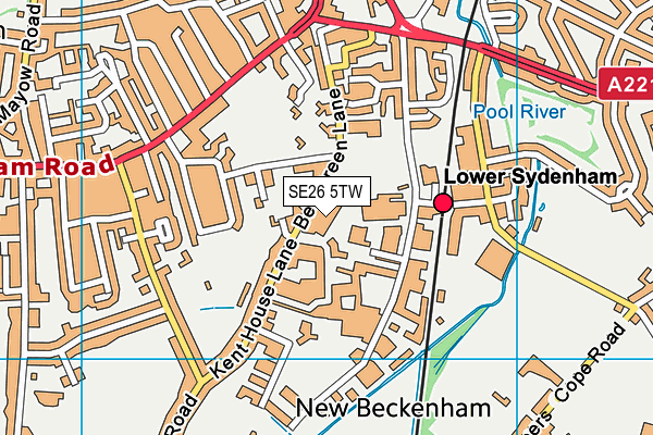 SE26 5TW map - OS VectorMap District (Ordnance Survey)