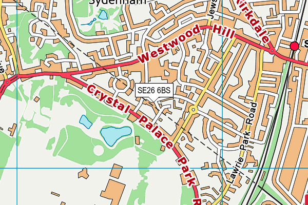 SE26 6BS map - OS VectorMap District (Ordnance Survey)