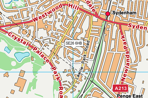 SE26 6HB map - OS VectorMap District (Ordnance Survey)