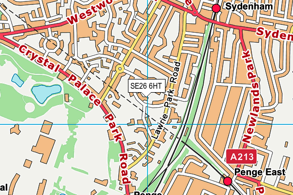 SE26 6HT map - OS VectorMap District (Ordnance Survey)