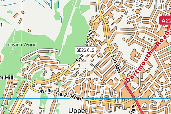 SE26 6LS map - OS VectorMap District (Ordnance Survey)