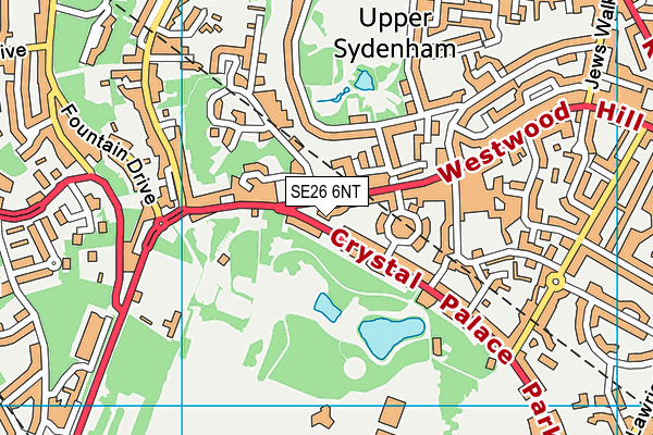 SE26 6NT map - OS VectorMap District (Ordnance Survey)