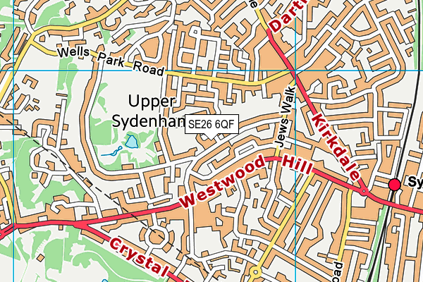 SE26 6QF map - OS VectorMap District (Ordnance Survey)