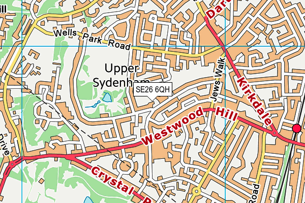 SE26 6QH map - OS VectorMap District (Ordnance Survey)