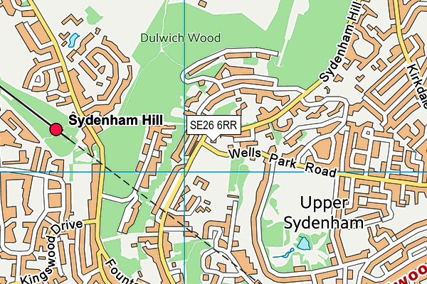 SE26 6RR map - OS VectorMap District (Ordnance Survey)